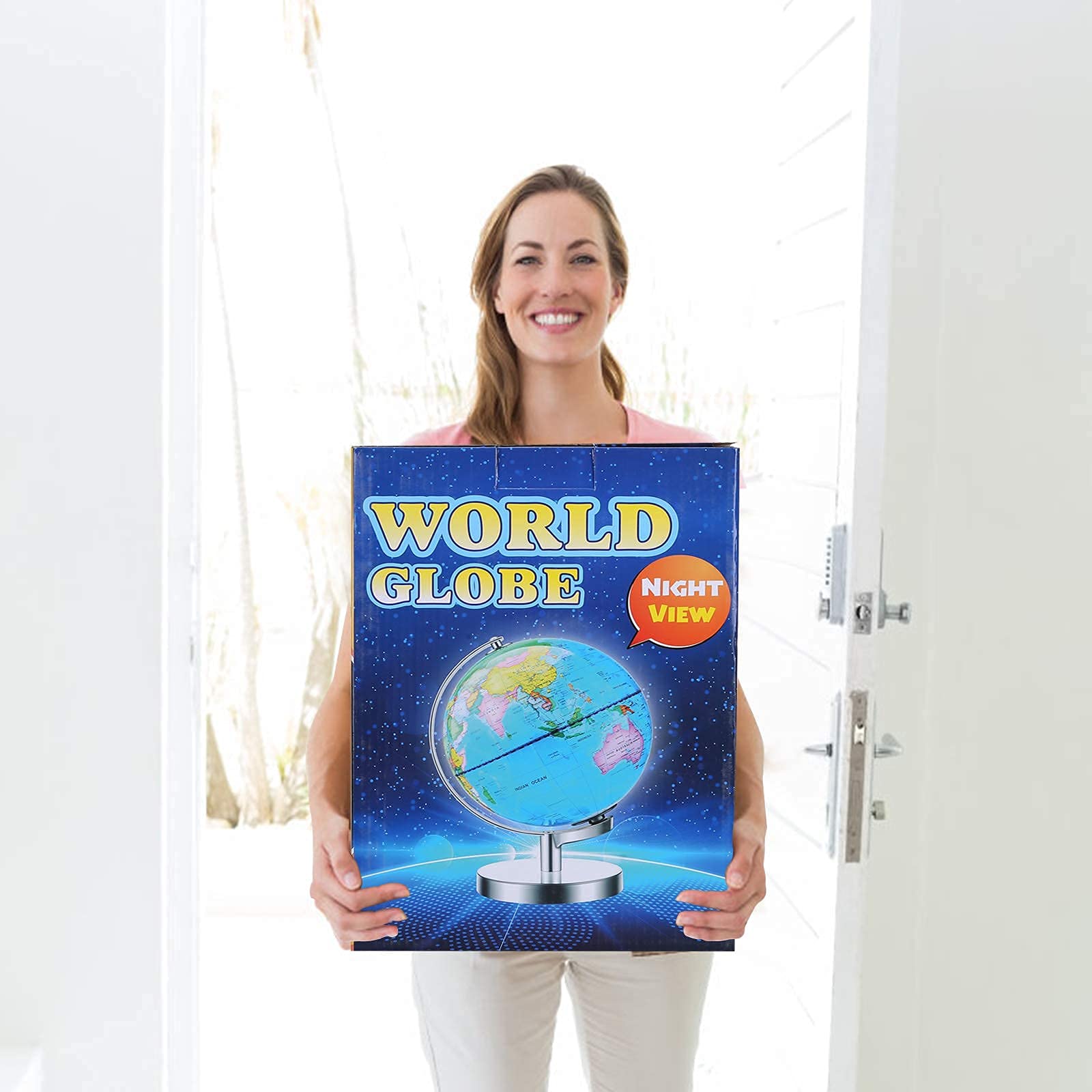 POOCCI day and night globe with LED lights enhances learning and ambiance