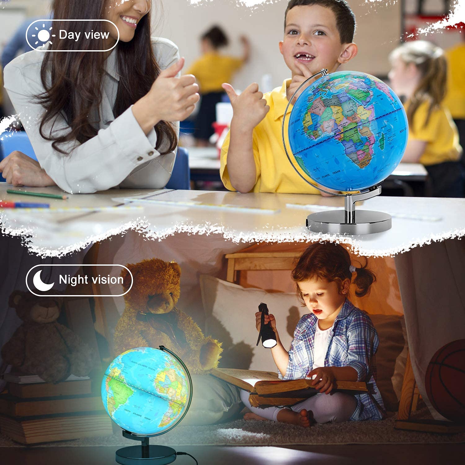 POOCCI gift-ready globe for boys and girls and curious learners