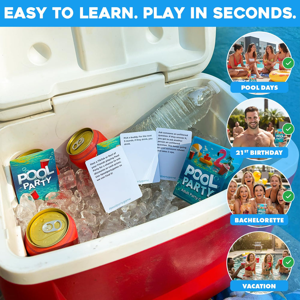 Pool Party gift-ready packaging displayed for social gift moments.