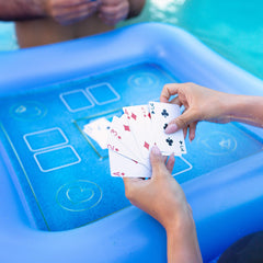 Poolcandy reinforced inflatable rim increases stability during play.