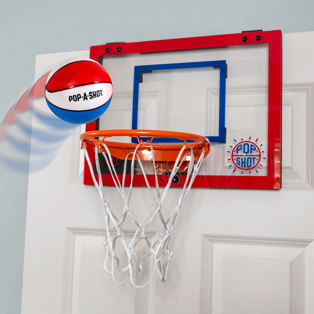Pop-A-Shot Super Slam door-friendly design protects frames with soft corner pads.