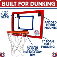 Pop-A-Shot Super Slam shatter-resistant backboard withstands energetic shots.