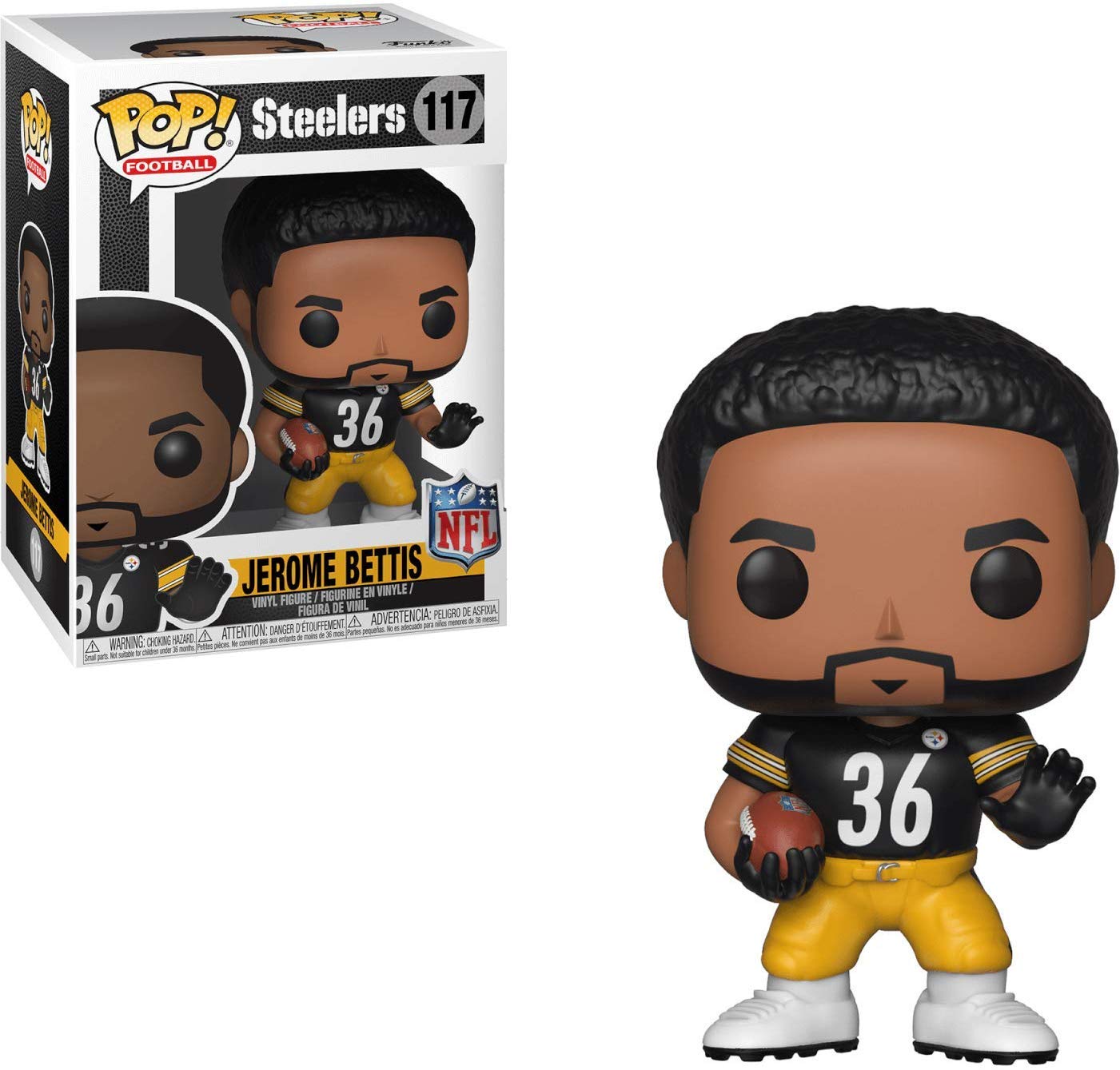 POP Jerome Bettis box protector keeps the figure safe during transport and storage
