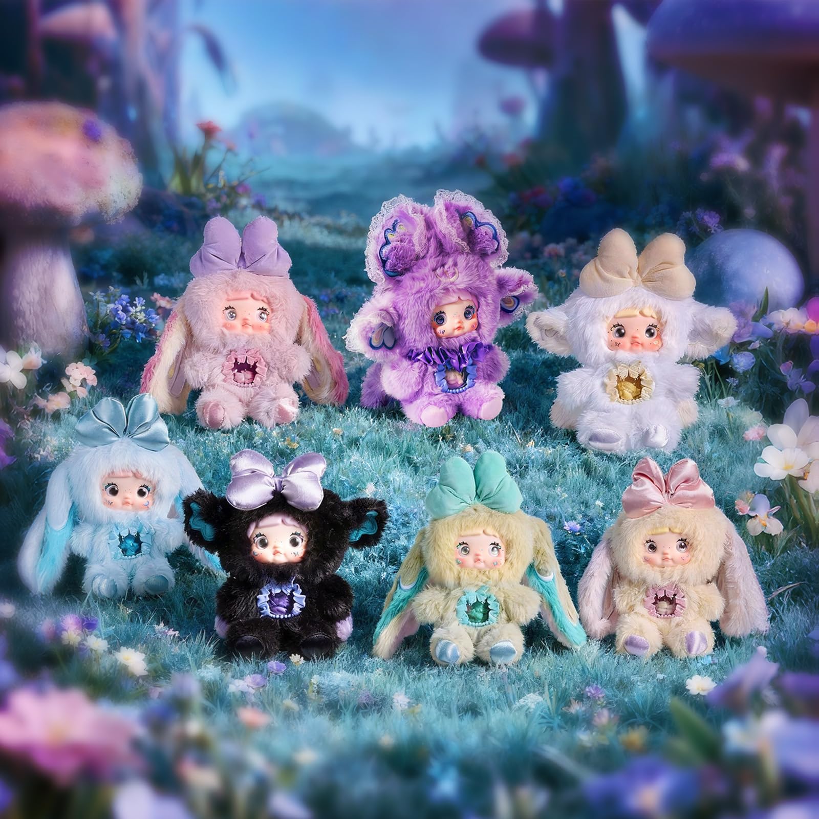 POP JOY Nommi V6 plush chest opens to reveal mini figure.