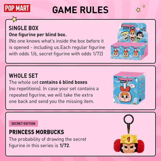 POP MART Crybaby Powerpuff plush blind box figure inside, perfect for surprise collection nights.