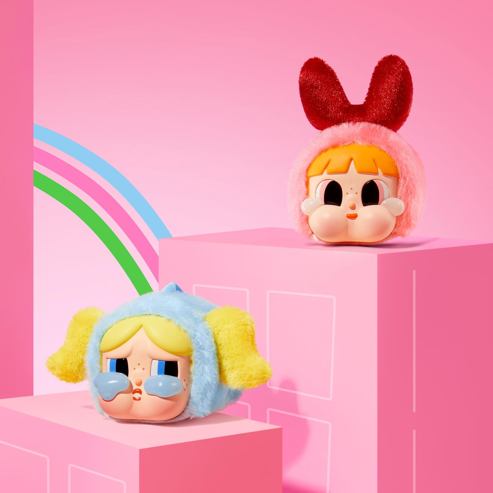 POP MART Crybaby mini vinyl face figure in blind box offers desk charm possibilities.