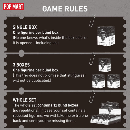 POP MART Hirono blind box packaging highlights mystery and surprise.