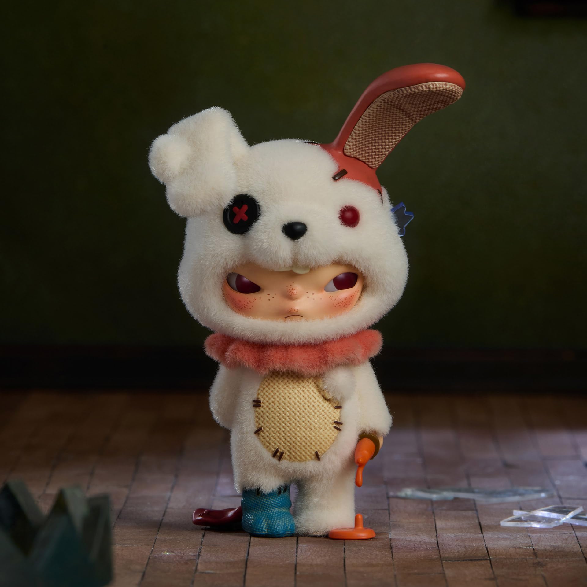 POP MART Hirono Monsters' Carnival packaging highlights safe materials and premium finish.