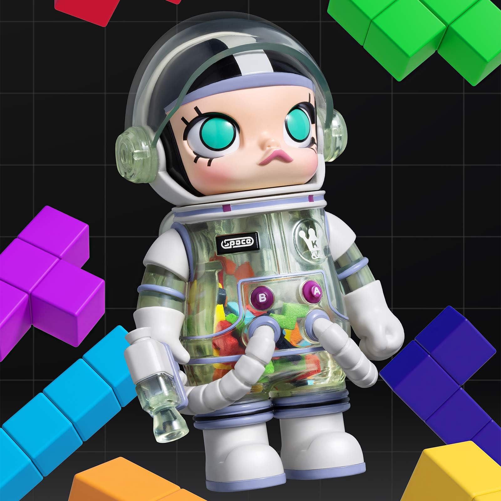 POP MART Mega Space Molly uses safe materials for worry-free collection.