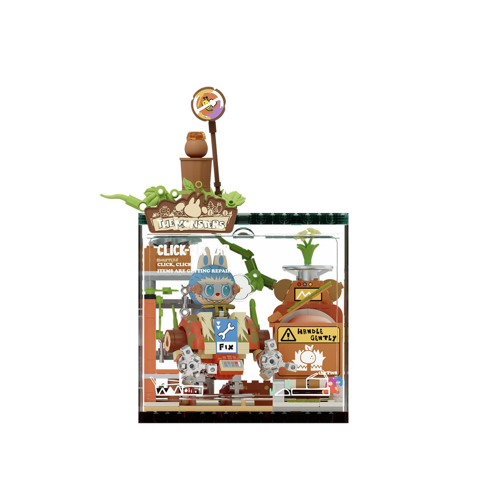 POP MART Monsters Forest Secret Base blocks-click-fix lab assembly for creative play