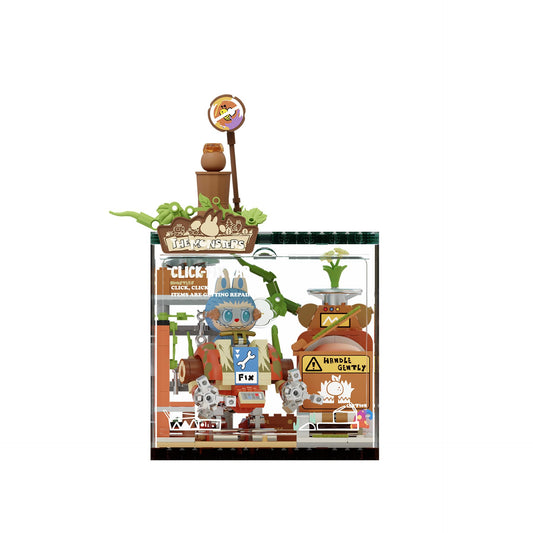 POP MART Monsters Forest Secret Base blocks-click-fix lab assembly for creative play