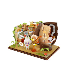 POP MART monsters forest secret base interactive build scene with modular parts