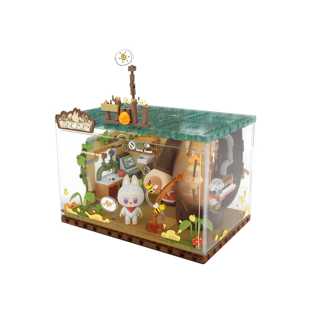 POP MART monsters forest secret base Labubu figure in action for storytelling