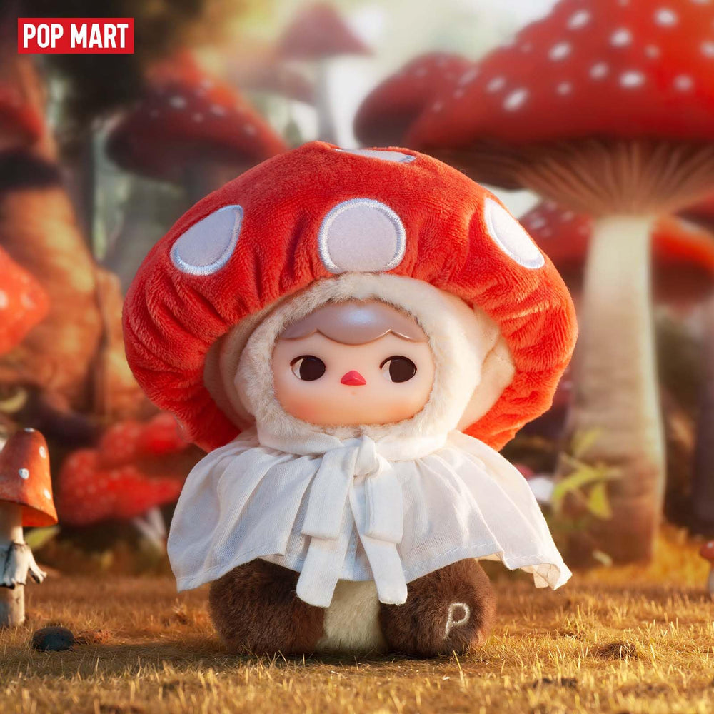 POP MART PUCKY Forest Party figure 3 sized around 11 cm for easy placement.