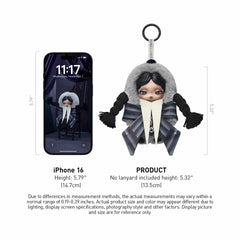 POP MART Skullpanda × Wednesday plush gift-ready presentation