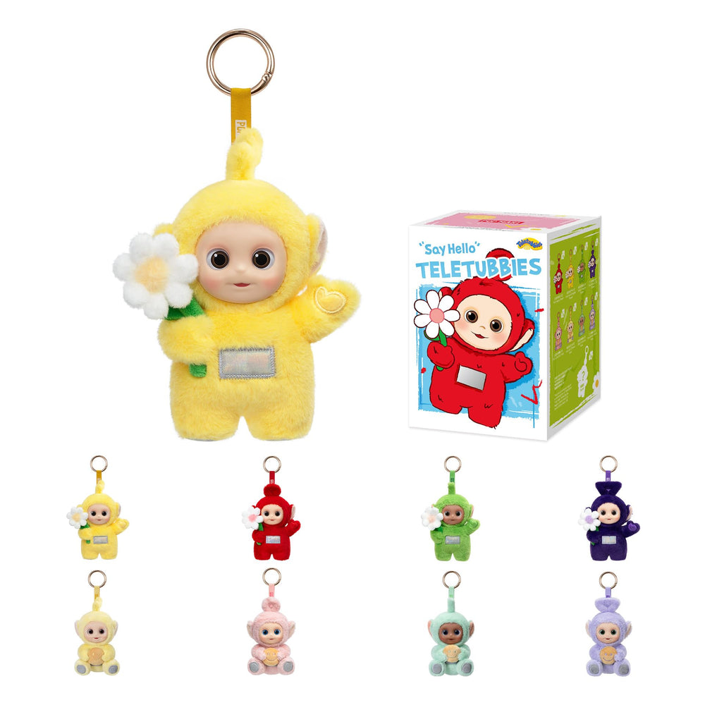 POP MART Teletubbies Say Hello pendant figure for shelf display