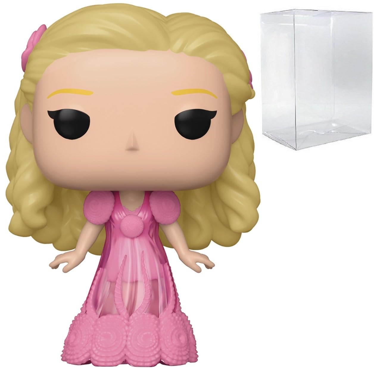 Display-ready Wicked Glinda figure safeguarded by acid-free PET protector