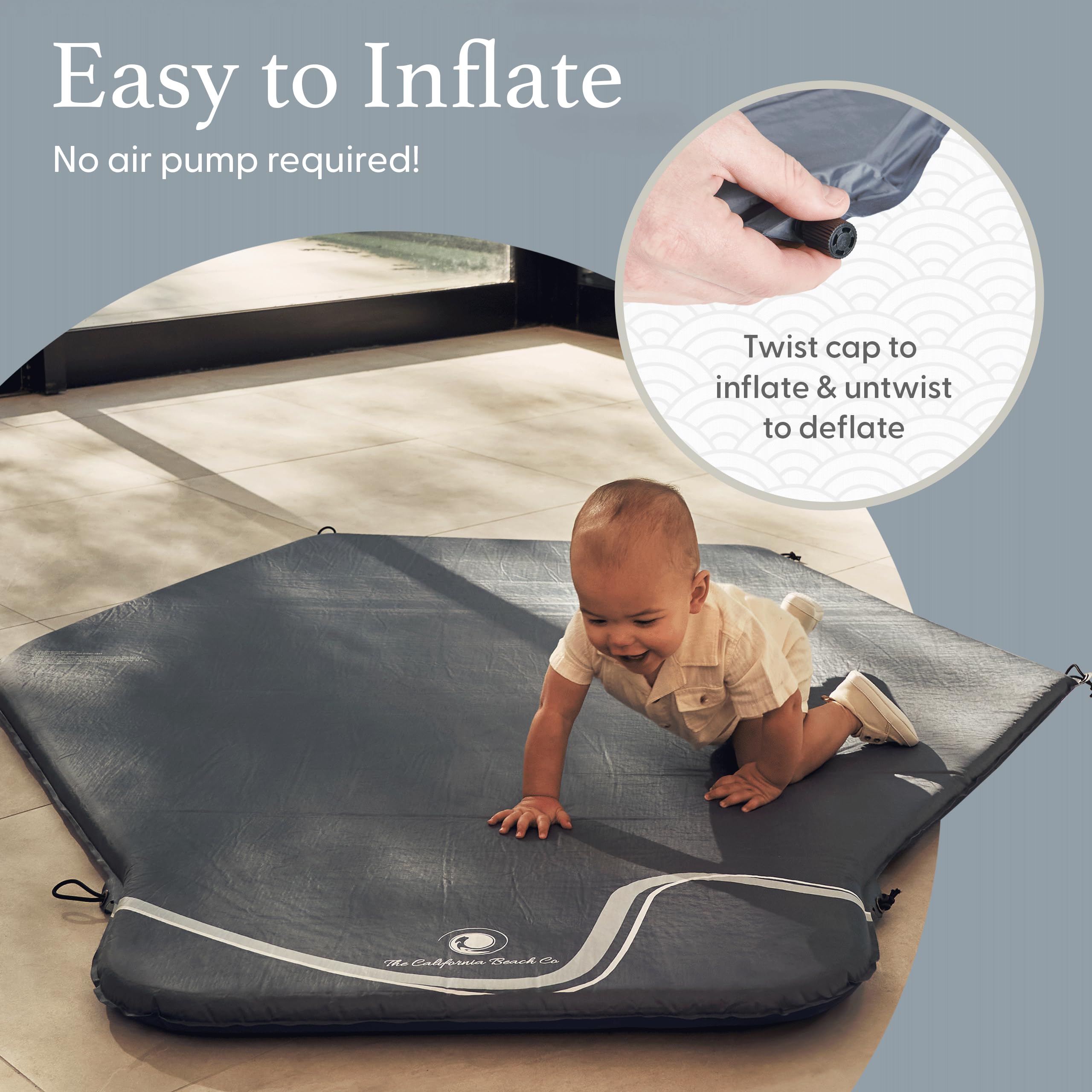 POP 'N GO PLAYPEN 1-inch cushioning protects little knees during crawling and play.