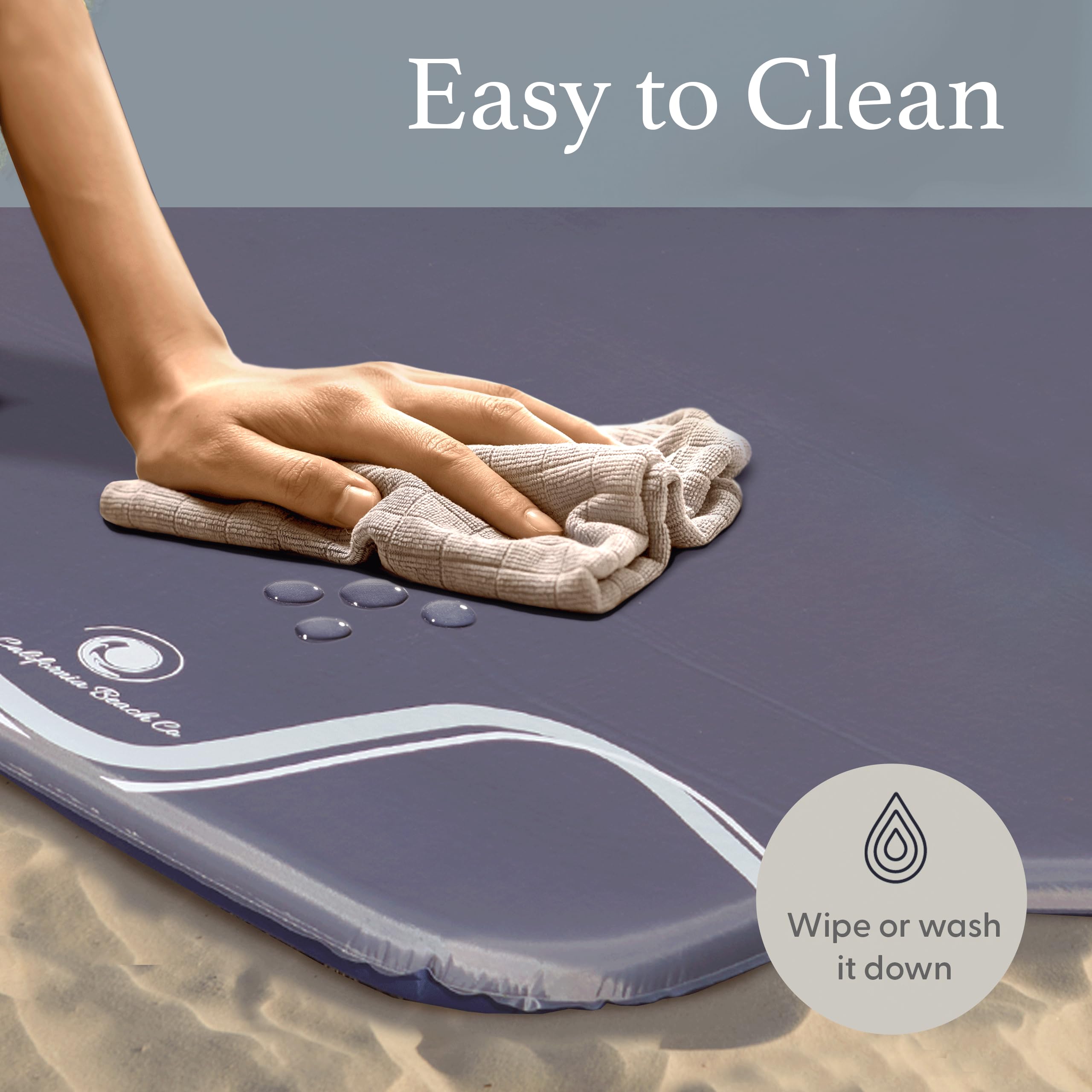 POP 'N GO PLAYPEN easy-clean surface simplifies post-play cleanup.