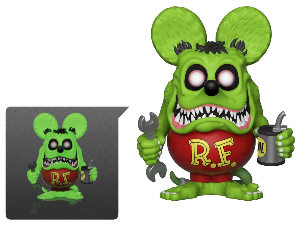 POP Rat Fink GitD glow figure—ideal for dark shelf display.