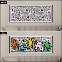 popbricks horizontal hanging frame mounted for wide display