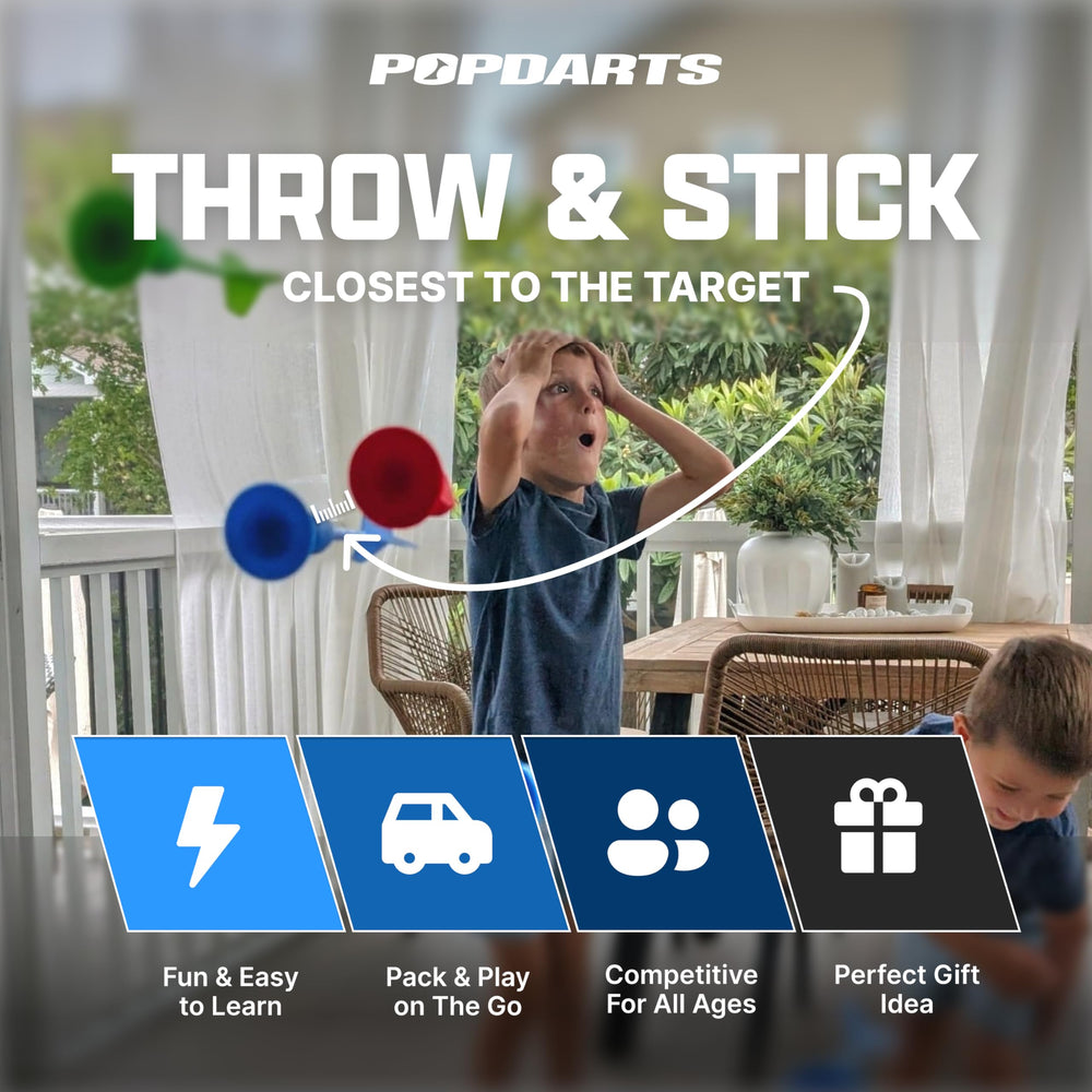 Close-up of Popdarts suction cup tip highlighting secure stick and durability