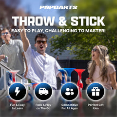 Popdarts PRO Pack Retro purple-white darts ideal for colorful head-to-head duels.