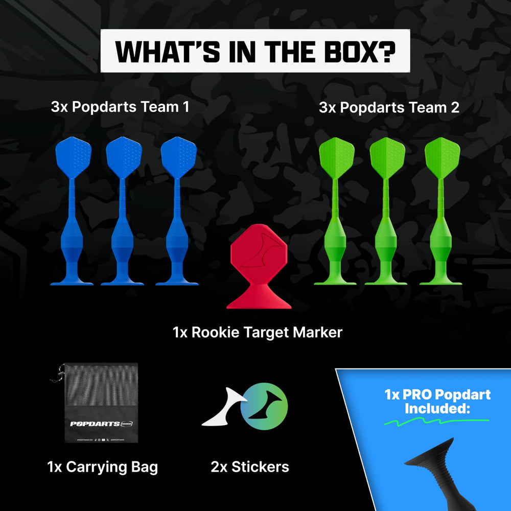 Popdarts Rookie Pack carrying bag keeps gear organized for on-the-go practice