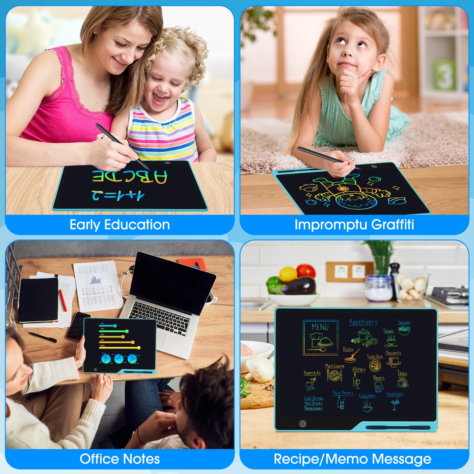 POPERFUN 16-inch LCD Writing Tablet eco-friendly reusable solution for families