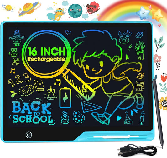 POPERFUN 16-inch LCD Writing Tablet front view for creative drawing