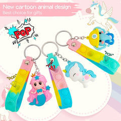 Popfidget 28-pack panda keychain with 3D design, cute decor for bags and rewards.