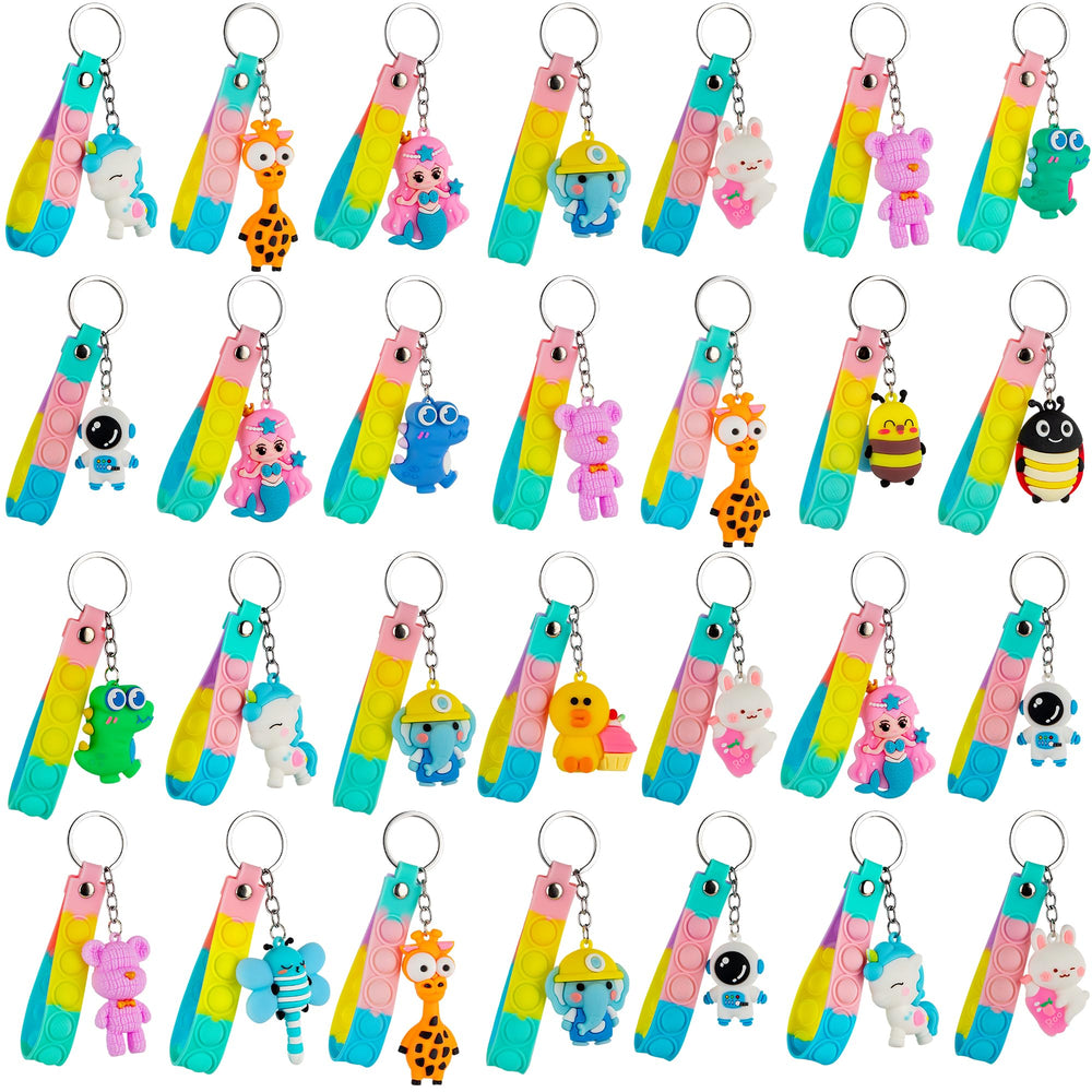 Popfidget 28-pack sloth keychain with 3D design, slow-paced fun for quiet corners.
