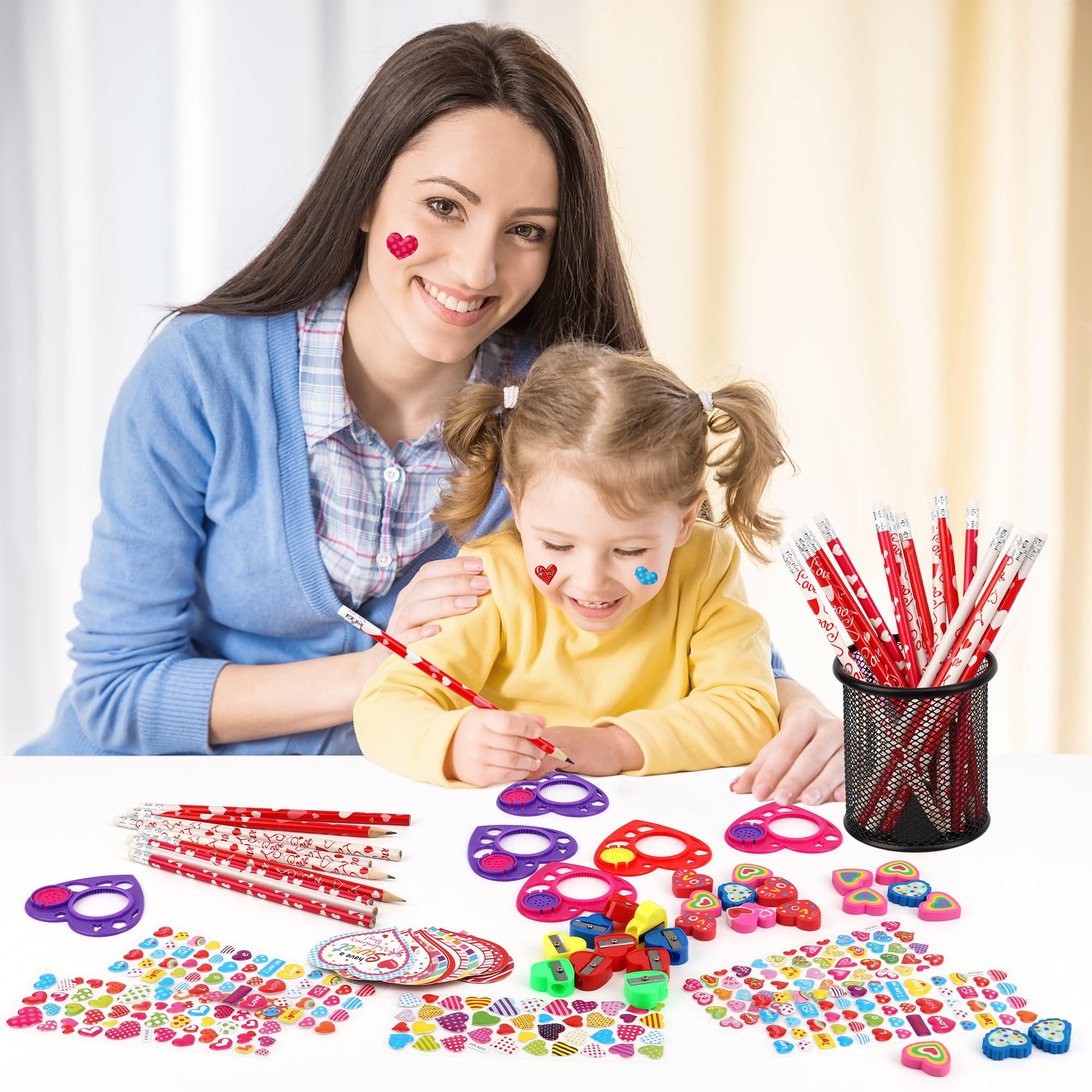 POPGIFTU classroom exchange scene showcasing engaging, candy-free Valentine gifts