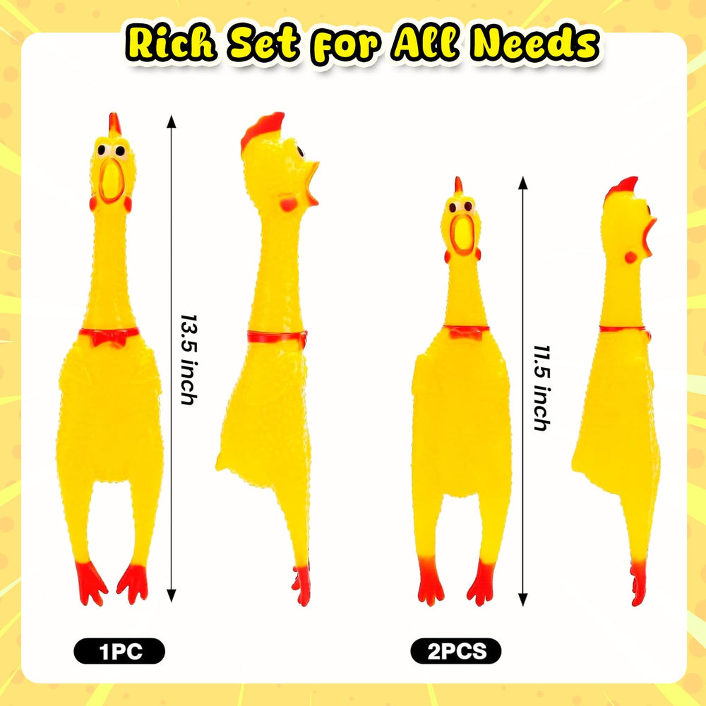 POPLAY medium screaming chicken toy front view for easy handling and training moments