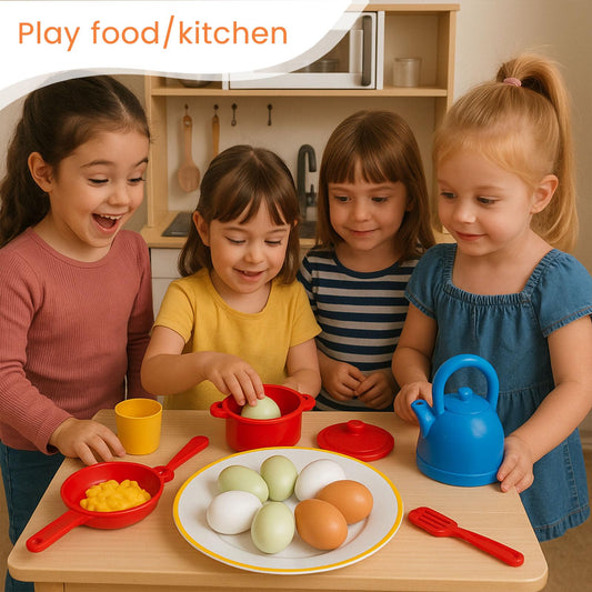 POPLAY egg tray keeps 15 faux eggs organized during storage.