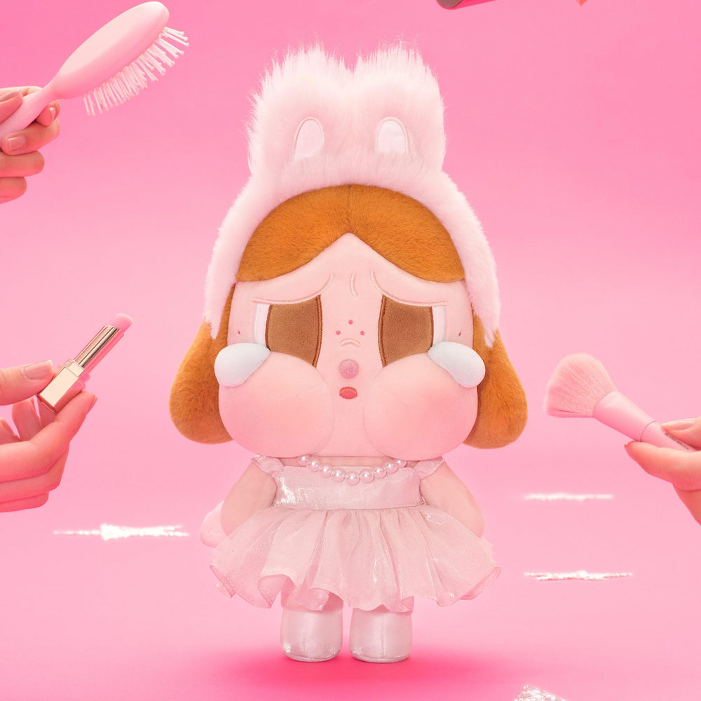 POP MART Crybaby face close-up highlights vibrant color for display