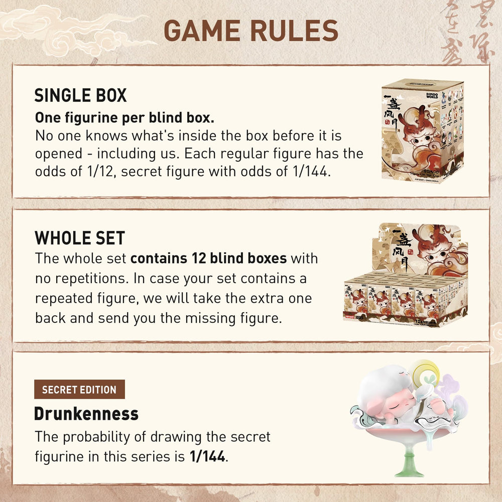 DIMOO Cup Series figure emerging from the random box