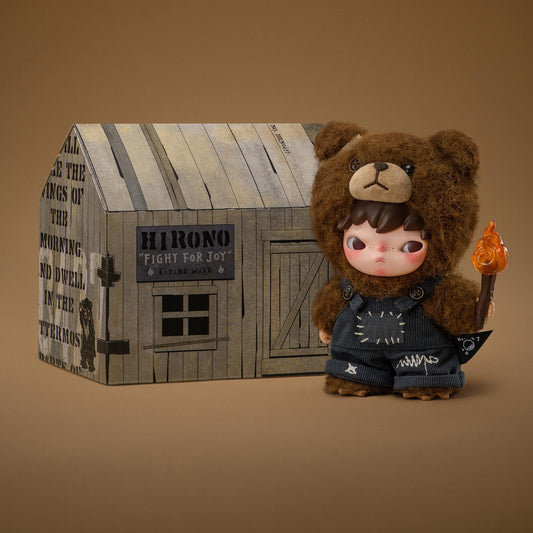 POP MART Hirono Living pose-action plush doll captures playful joy for gifting.