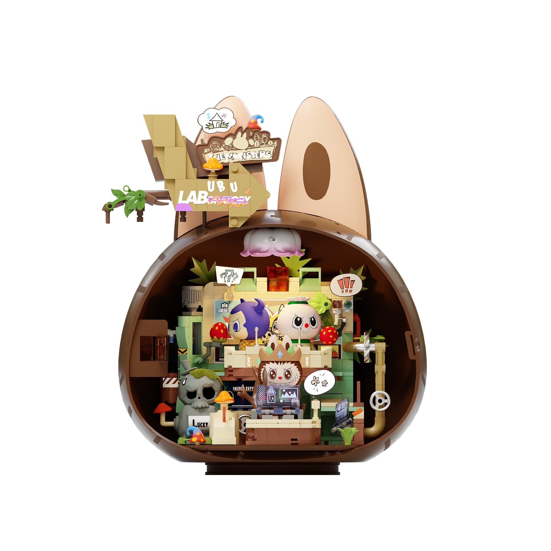 POP MART Monsters Forest Secret Base packaging with colorful blocks for creative play.