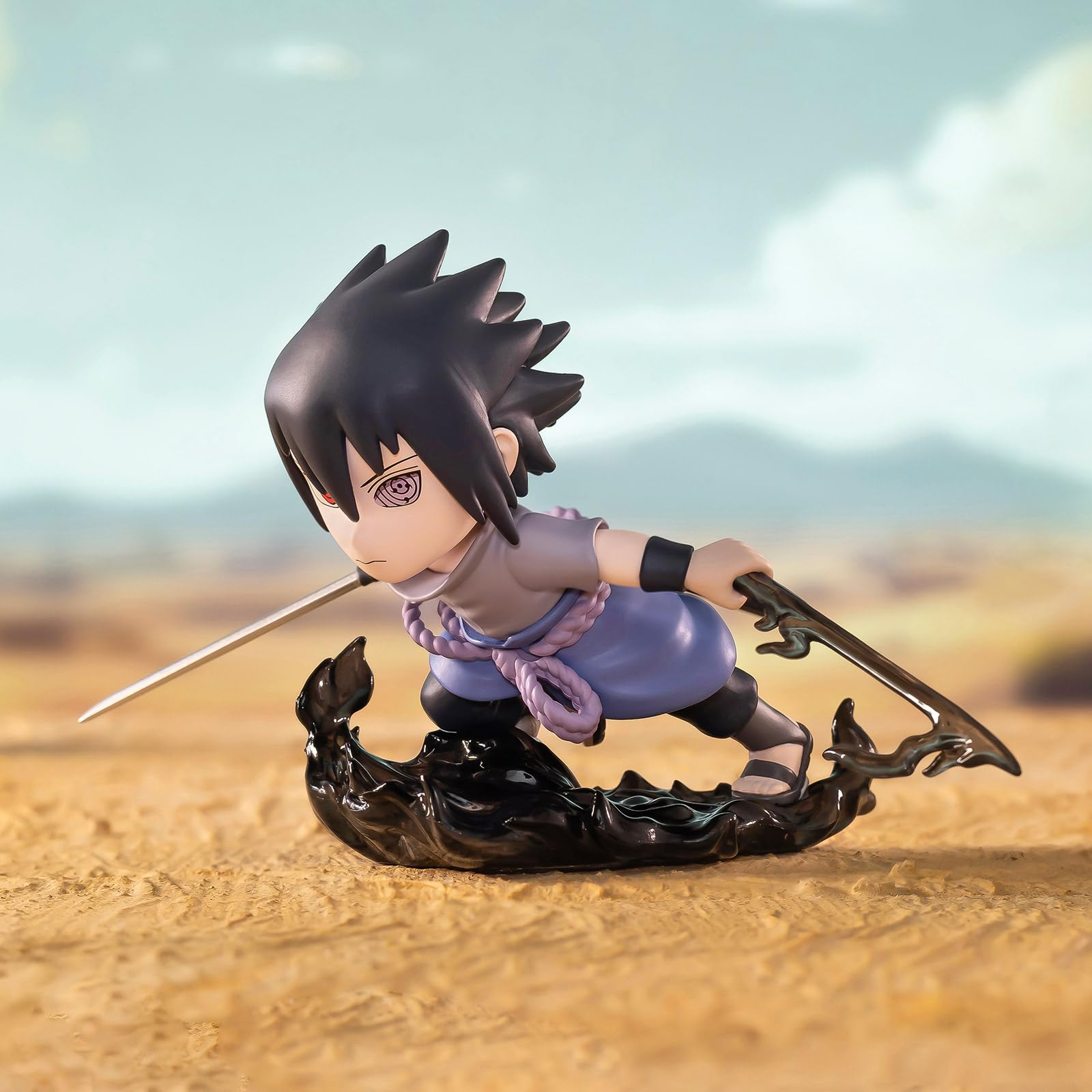 Close-up of POP MART Naruto Ninkai Taisen figure showing detailed paint.