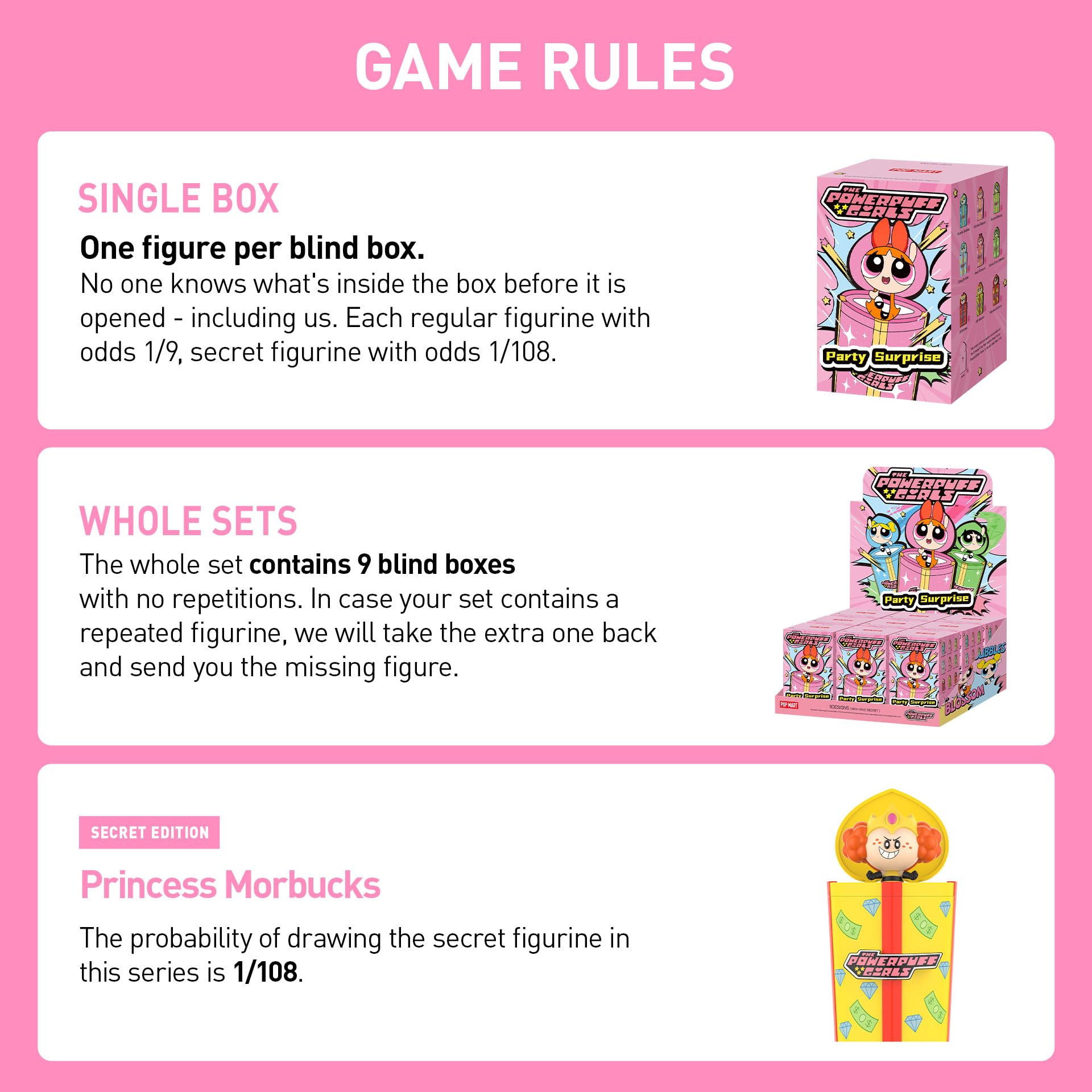 POP MART Powerpuff blind box figure, compact collectible perfect for gifting moments.