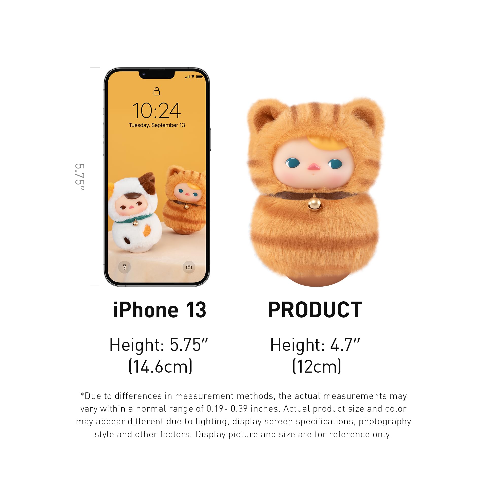 POP MART PUCKY roly-poly kitty figure for desk or shelf display