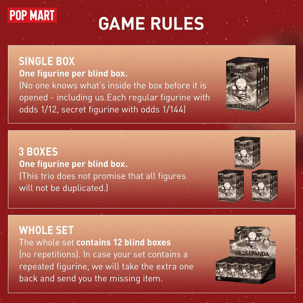 POP MART Skullpanda blind box gift for surprise unboxing and collection.