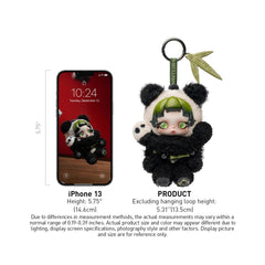 POP MART Skullpanda pendant collection display invites mini decor