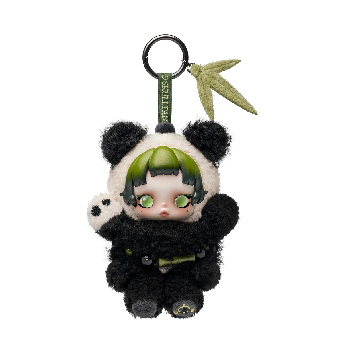 POP MART Skullpanda pendant front view enhances playful desk decor
