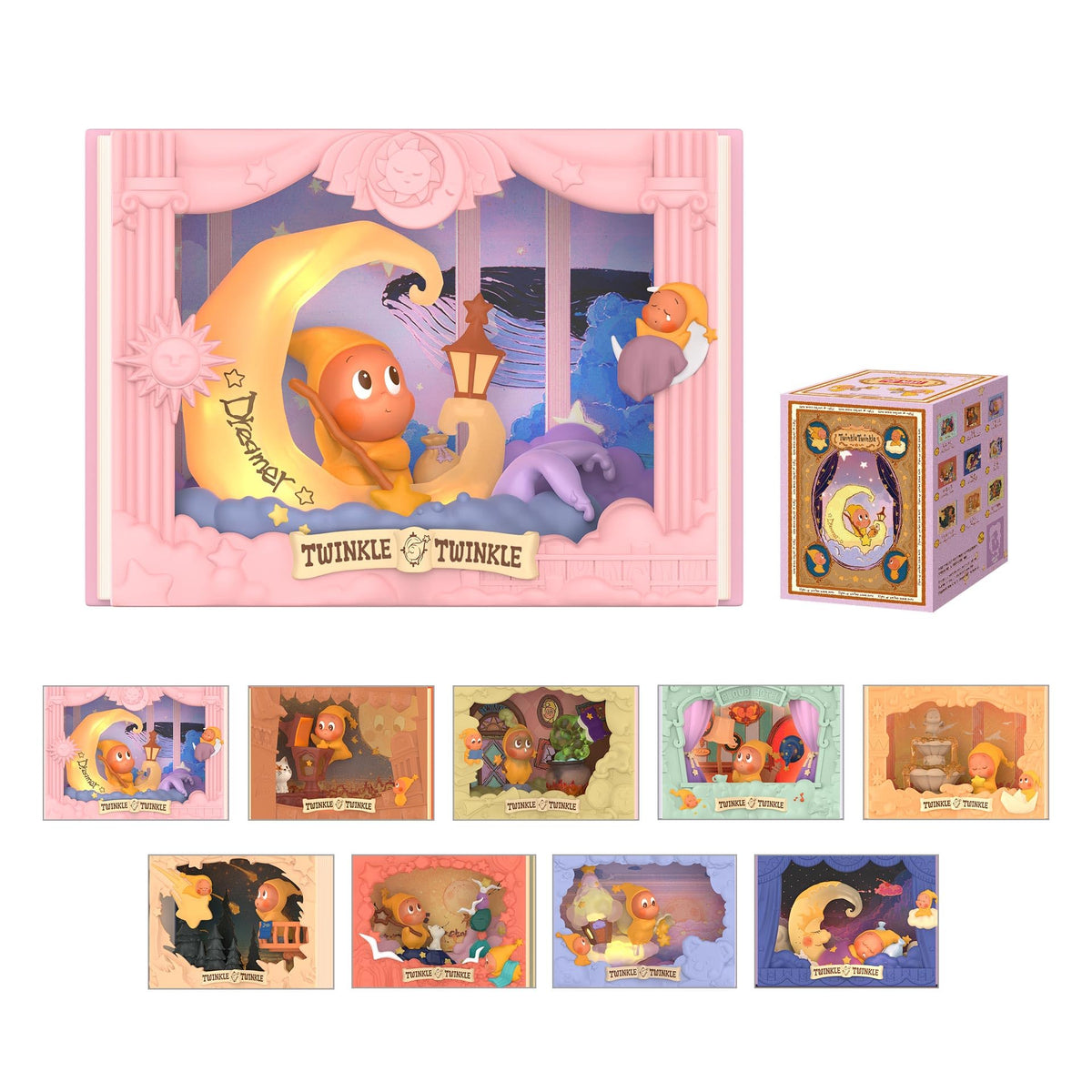 Pop Mart Twinkle Twinkle Light Up scene set front view perfect for gifting and shelf display