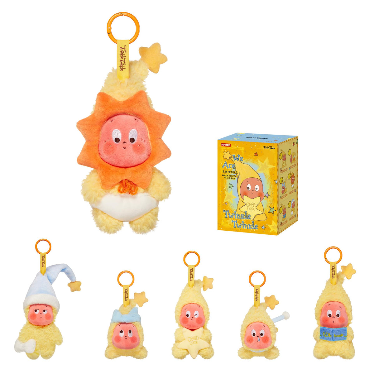 POP MART We are Twinkle Twinkle plush pendant blind box front view for playful home decor