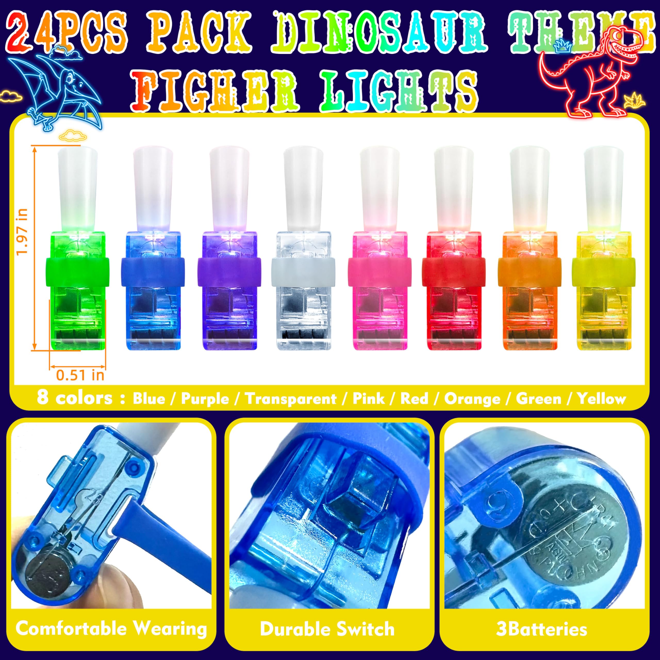 POPOOO tyrannosaurus design finger light adds exciting glow to kids' party