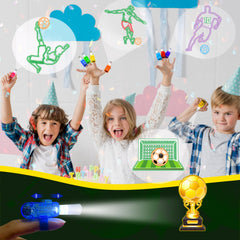 POPOOO LED finger light featuring soccer pattern, great classroom prize during games