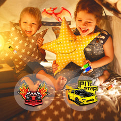POPOOO car-themed decorations elevate hot wheels parties and themed classroom activities.
